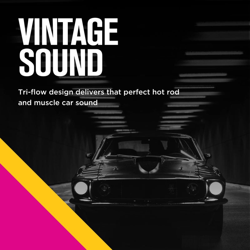 Thrush Muffler Mellow Performance Tone Inlet 2.25 Pipe Connection Offset Outlet 2.25 Center - Image 2